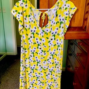 Cotton Yellow Flower Dress
